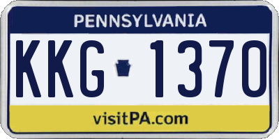 PA license plate KKG1370