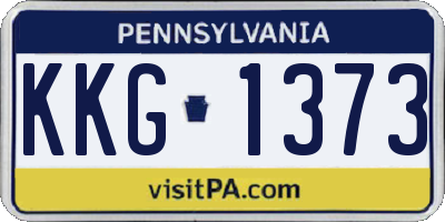 PA license plate KKG1373