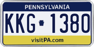 PA license plate KKG1380