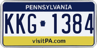 PA license plate KKG1384