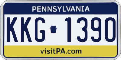 PA license plate KKG1390