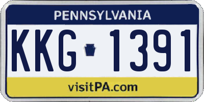 PA license plate KKG1391