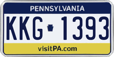 PA license plate KKG1393