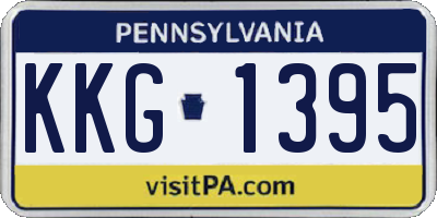 PA license plate KKG1395