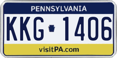 PA license plate KKG1406