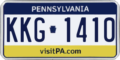 PA license plate KKG1410
