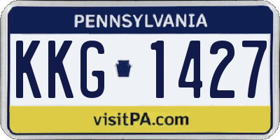 PA license plate KKG1427