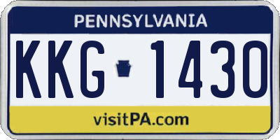 PA license plate KKG1430