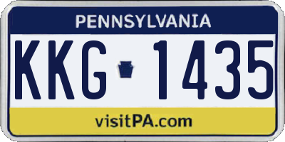 PA license plate KKG1435