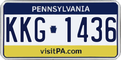 PA license plate KKG1436