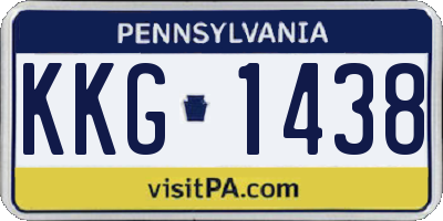 PA license plate KKG1438