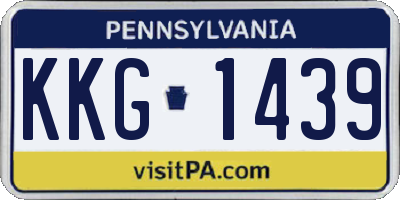 PA license plate KKG1439