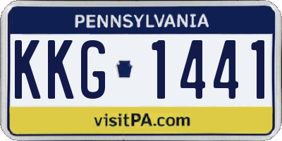 PA license plate KKG1441