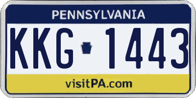 PA license plate KKG1443
