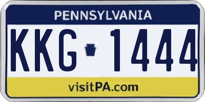 PA license plate KKG1444