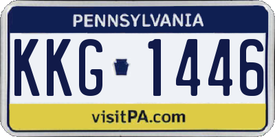 PA license plate KKG1446