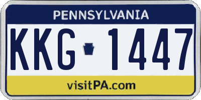PA license plate KKG1447