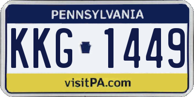 PA license plate KKG1449
