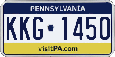 PA license plate KKG1450