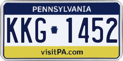 PA license plate KKG1452