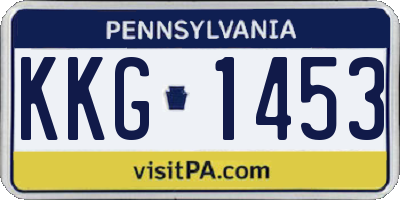 PA license plate KKG1453