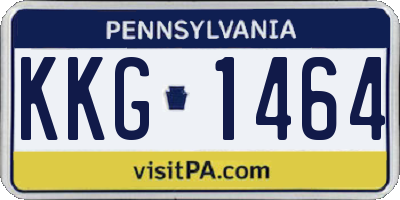 PA license plate KKG1464