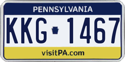 PA license plate KKG1467