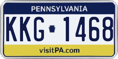 PA license plate KKG1468
