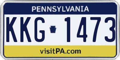 PA license plate KKG1473