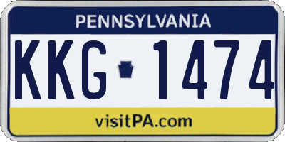 PA license plate KKG1474