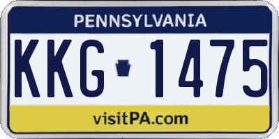 PA license plate KKG1475