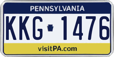 PA license plate KKG1476