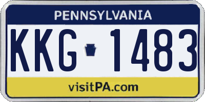 PA license plate KKG1483