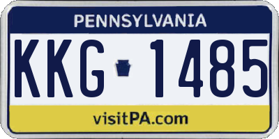 PA license plate KKG1485
