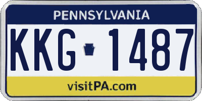 PA license plate KKG1487