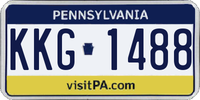 PA license plate KKG1488