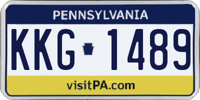 PA license plate KKG1489
