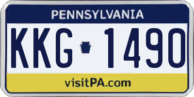 PA license plate KKG1490