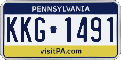 PA license plate KKG1491