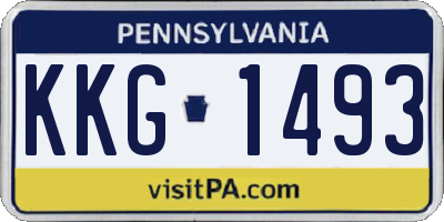 PA license plate KKG1493
