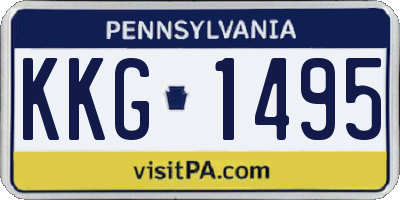 PA license plate KKG1495