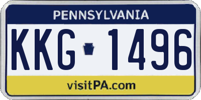 PA license plate KKG1496