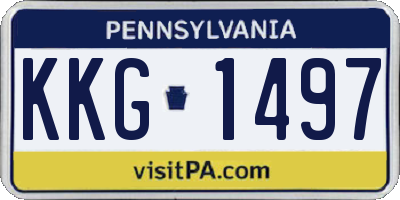 PA license plate KKG1497