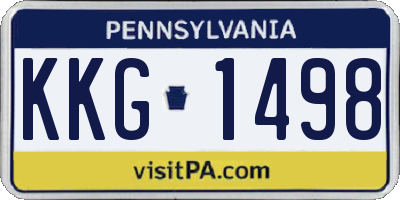 PA license plate KKG1498