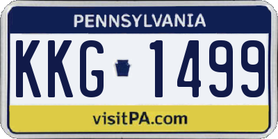 PA license plate KKG1499