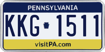 PA license plate KKG1511