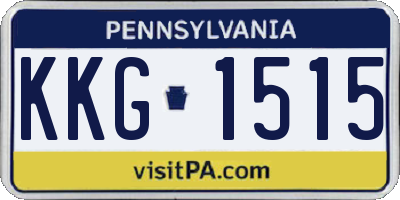 PA license plate KKG1515