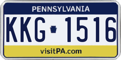 PA license plate KKG1516