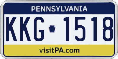 PA license plate KKG1518