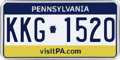 PA license plate KKG1520